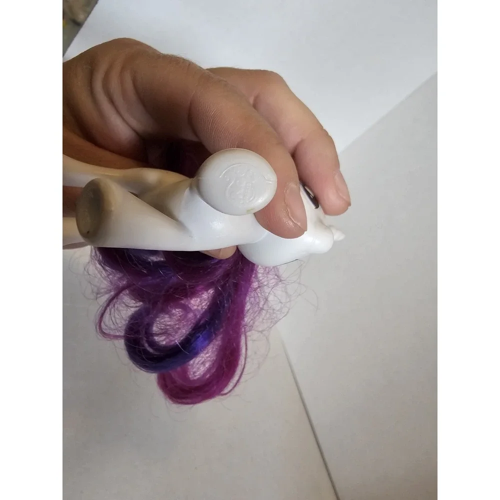 My Little Pony Rarity‎ Unicorn Figure White Pony Purple Hair ~3